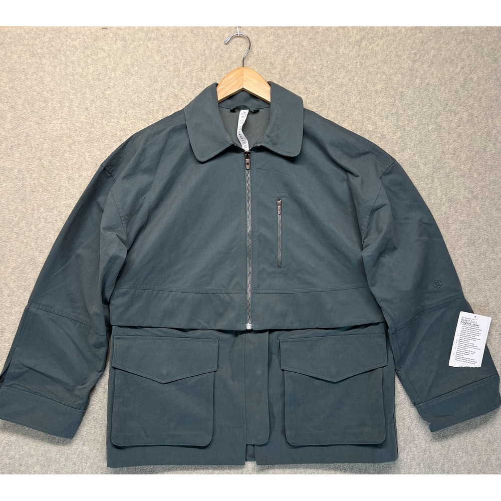 NWT Lululemon Glyde‎ 2-in-1 Adaptable Jacket Womens Dark Forest Green Pockets M
